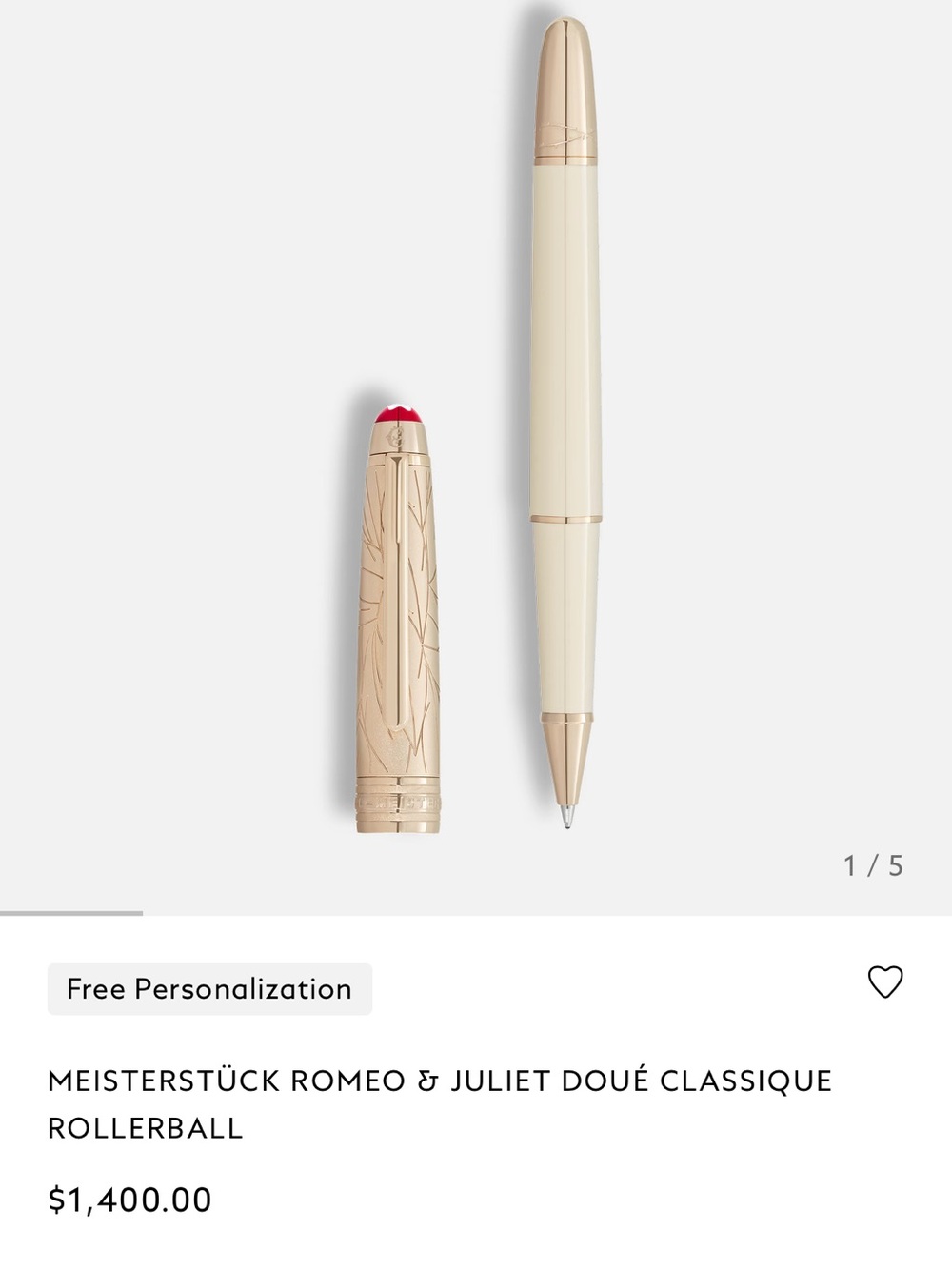 Mont blanc Juliet ballpoint and fountain pen luxury set